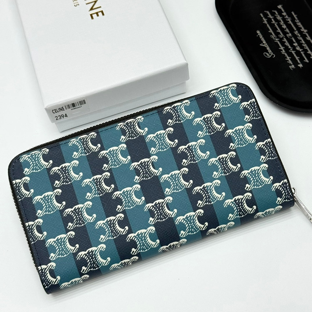 【セリーヌ】新作★ラージ ジップウォレット / グレインドカーフスキン3色