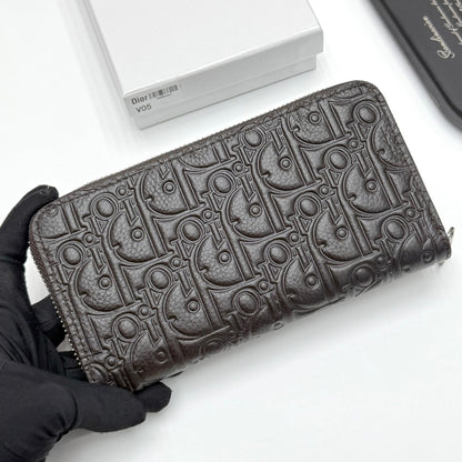 【ディオール】新作★ロゴの長財布☆ロングジップウォレット2色