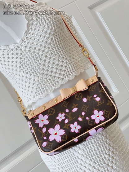 【ルイヴィトン】村上隆コラボ◆キュートな桜  ショルダーバッグM13666